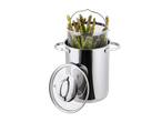 SILVERCREST aspergepan 4 L met mand en glazen deksel.