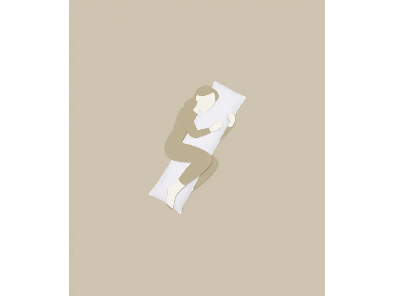 Žena spava na boku grleći LIVARNO jastuk za cijelo tijelo.