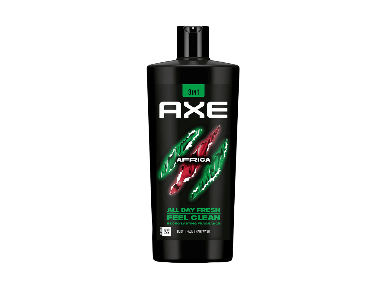 3-in-1 Duschgel für Körper, Gesicht und Haare mit Africa-Duft.