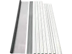 LIVARNO aluminijumski set vrata sa mrežom protiv insekata sa namotanom mrežom i belim profilima.