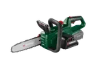 Parkside® 20V Cordless Chain Saw with a green body and black accents