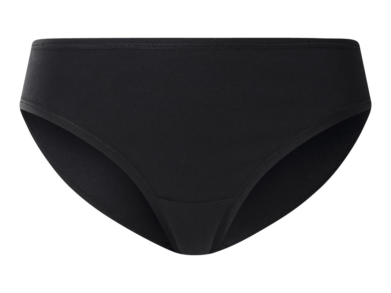 Black women's cotton briefs with elastic waistband