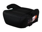 A black booster car seat.