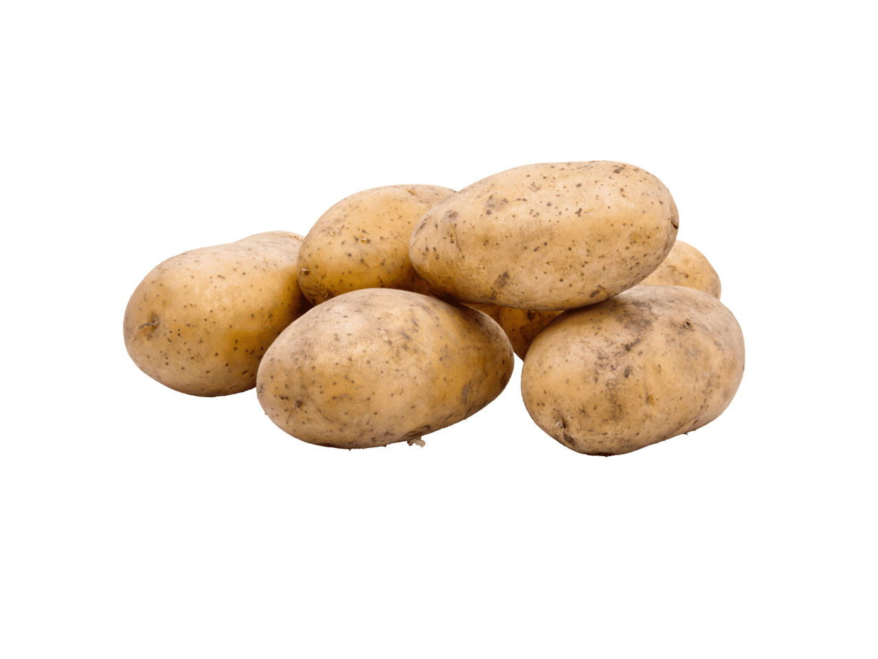 Kuhjake värskeid koorega kartuleid.