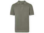 Polo vert olive en maille piquée pour homme.
