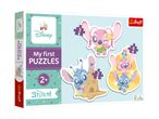 Disney Stitch puslespilssæt til børn med flere puslespil.