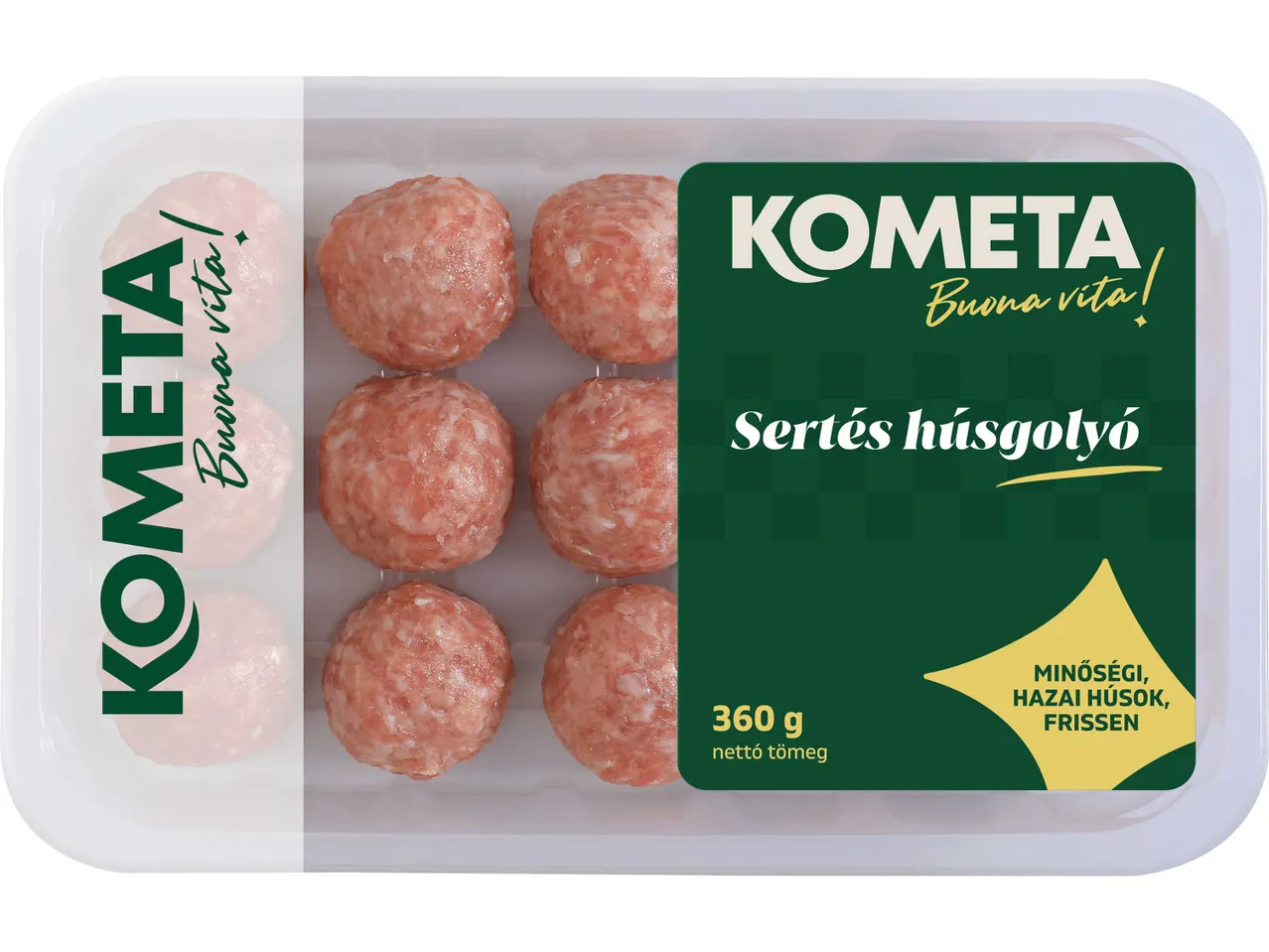 KOMETA sertés húsgolyók, 360g-os kiszerelésben