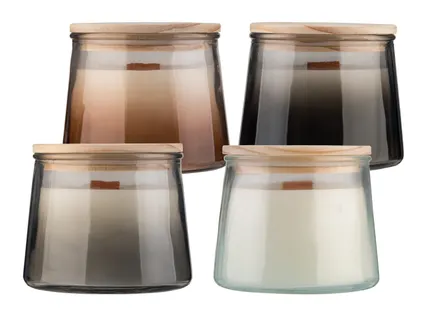 Livarno Duftkerze im Glas mit Holzdocht