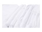 Close-up of white fabric with elasticated ruching detail