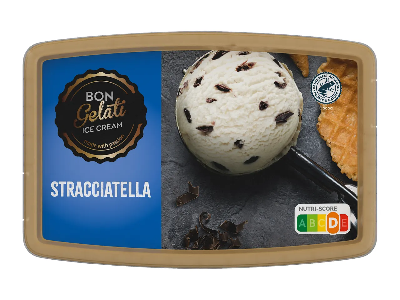 Bon Gelati Stracciatella sladoled s čokolado.