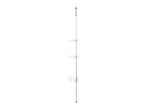 Tension pole shower caddy with three wire baskets