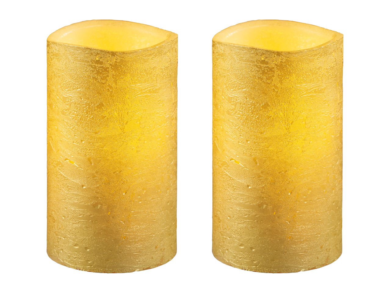 Livarno Home Golden LED Real Wax Candles - 2 Pack