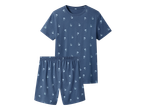 Muška pidžama s kratkim rukavima i kratkim hlačama, plave boje s uzorkom jedrilica.