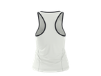 Top desportivo CRIVIT para senhora, branco com costas nadador e orlas pretas