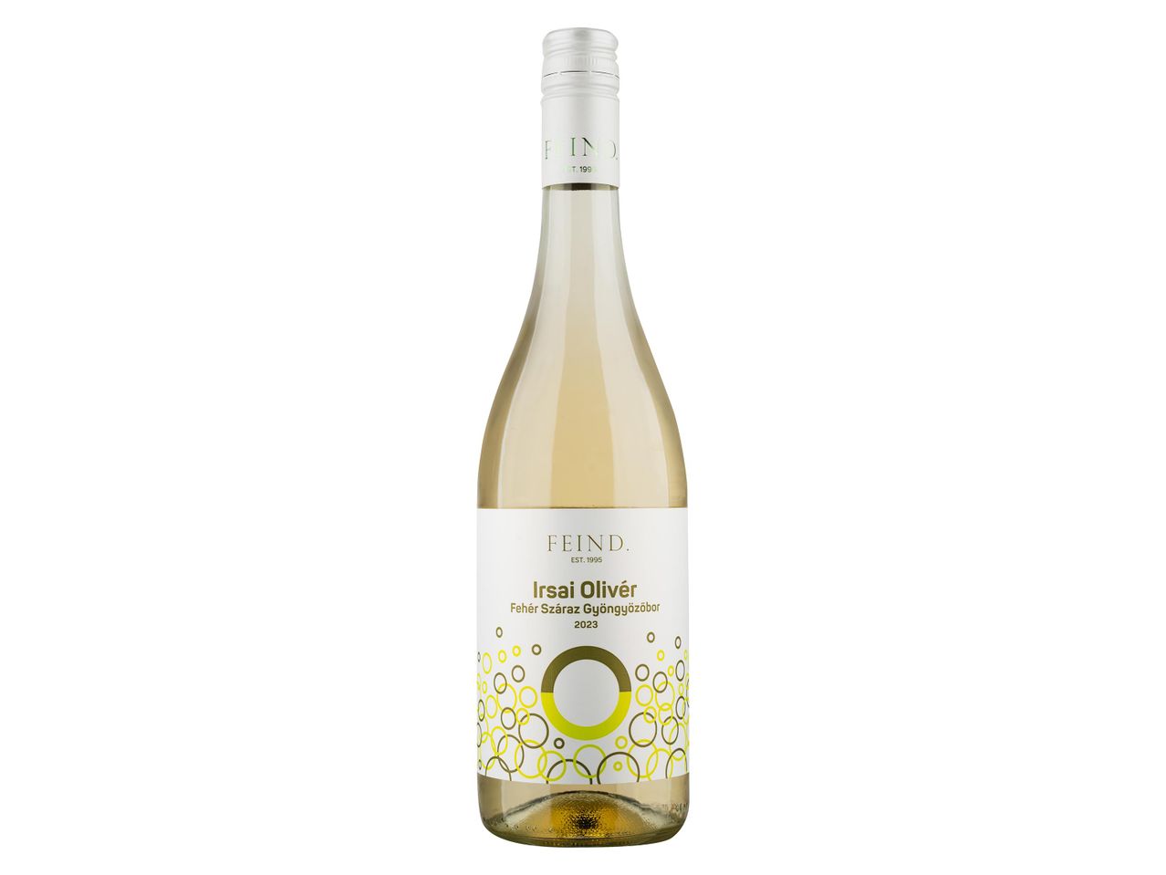 Feind Irsai Olivér 2023 fehérboros üveg.