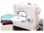 Singer M3205 sewing machine with fabrics.