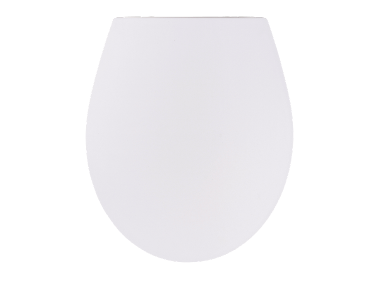 Weißer WENKO Duroplast-WC-Sitz, Draufsicht.