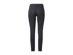 Dark gray skinny jeans for women, viewed from the back.