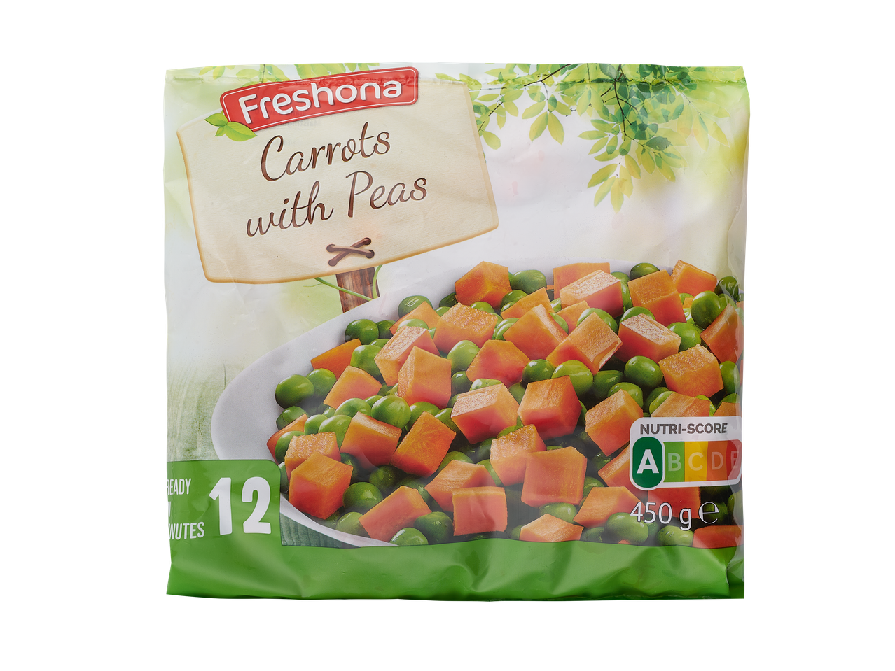 Feshona morkos su žirneliais, 450g