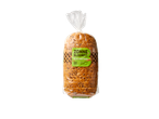 Gesneden Zonnebloempit brood in plastic verpakking.