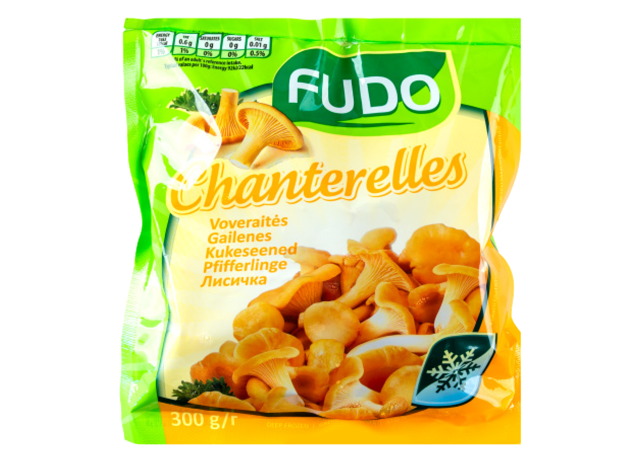 FUDO külmutatud kukeseened, 300 g pakend