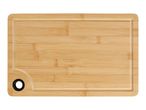 Bamboo cutting board with hanging hole.