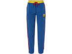 Lidl trainingsbroek, donkerblauw met rode en gele details.