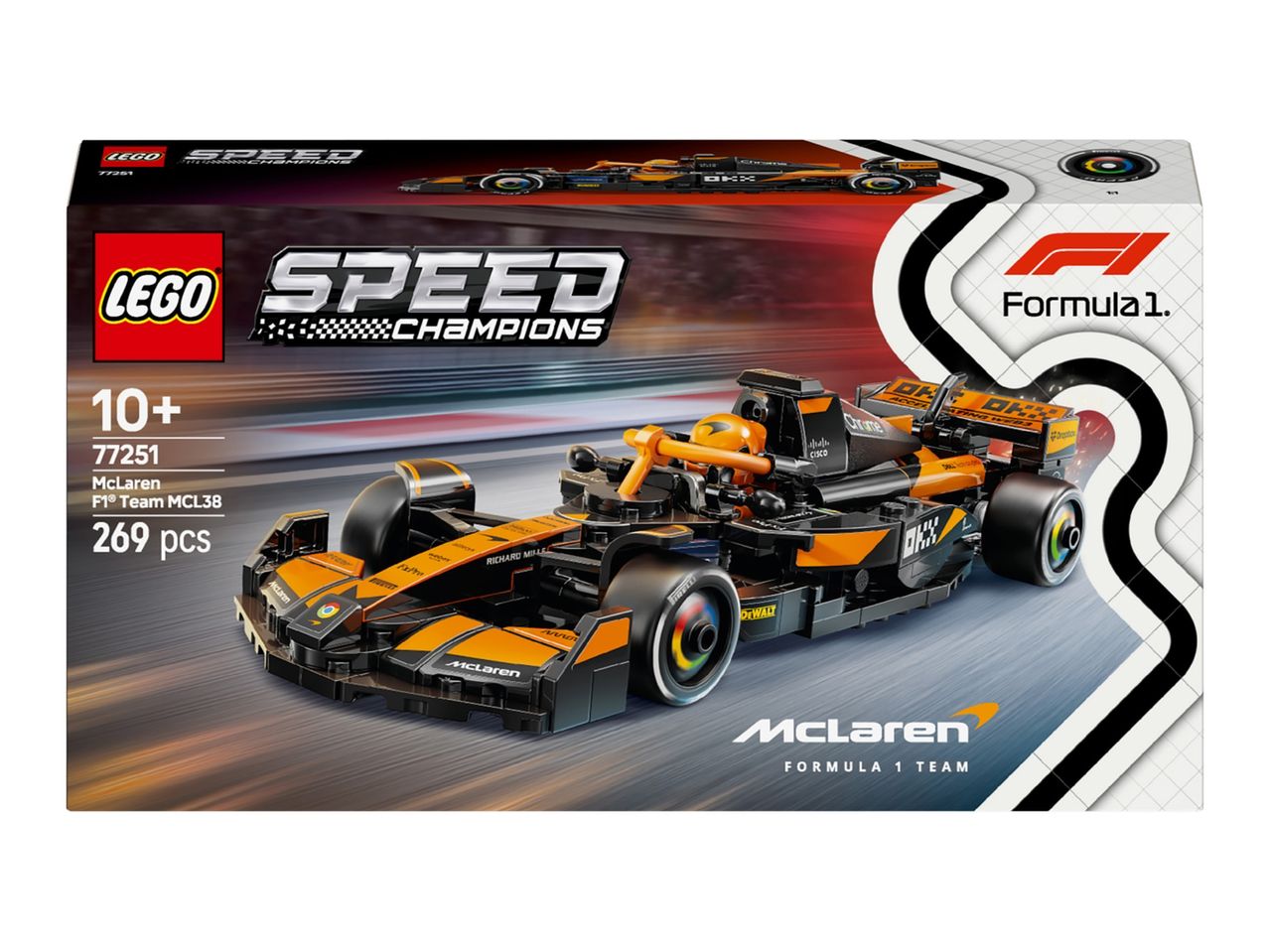 LEGO Speed Champions McLaren Formula 1 Race Car building toy set.