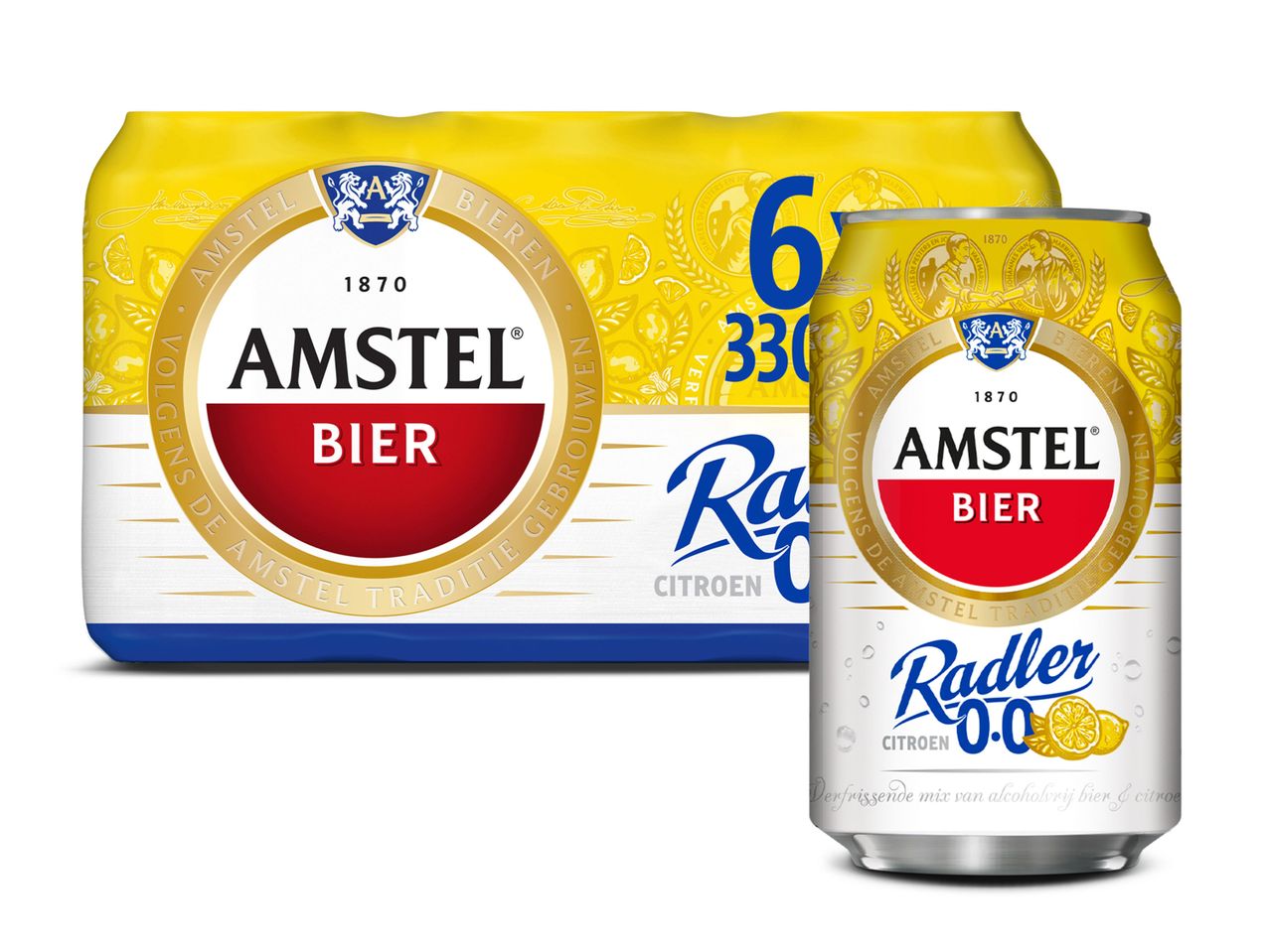Ga naar volledige schermweergave: Amstel radler 0.0% 6-pack - afbeelding 1