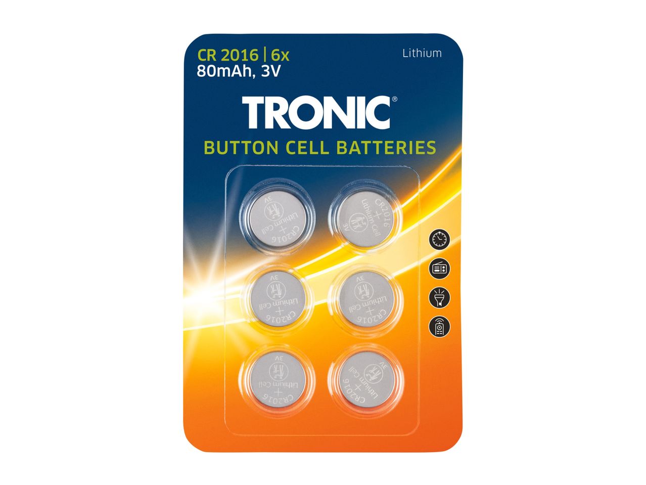 Go to full screen view: Tronic Button Cell Batteries - 6 Pack - Image 5