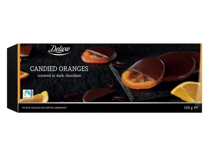 Kandírozott narancs étcsokoládéba mártva*