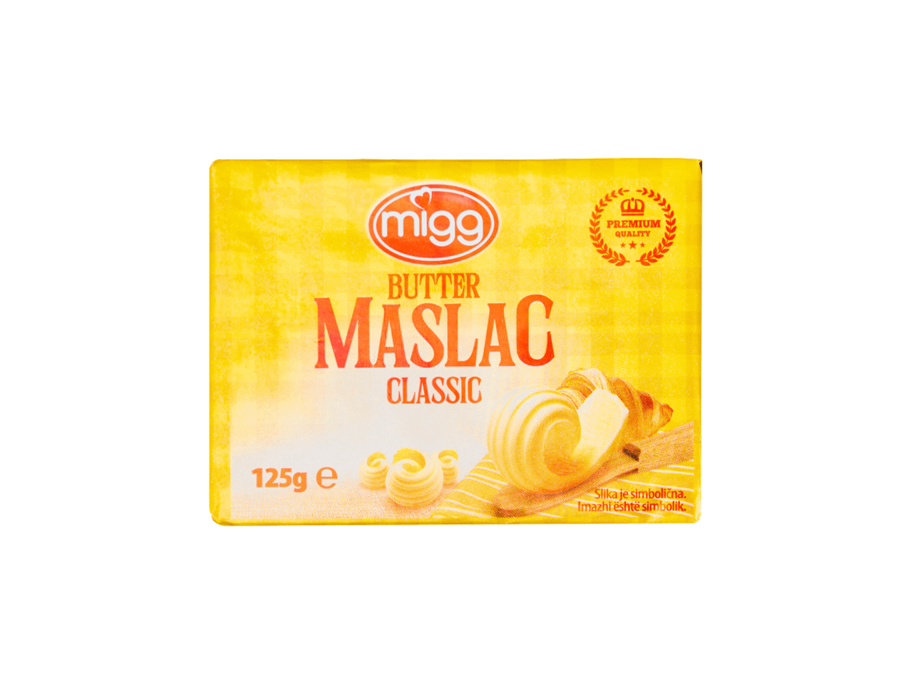 Pakovanje putera sa natpisom 'MASLAC CLASSIC', 125g.