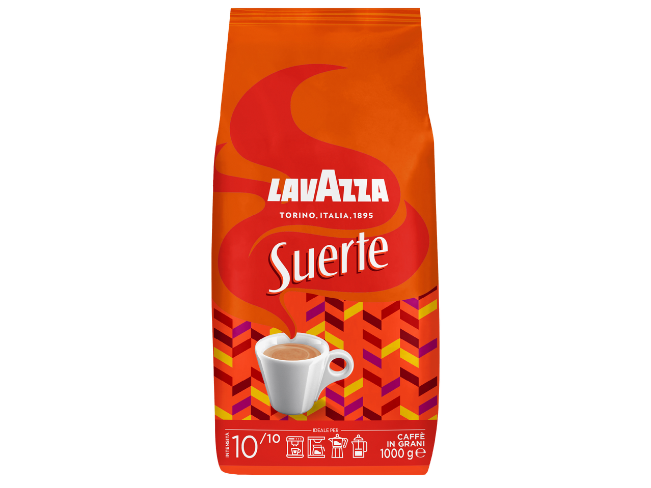 Пакет кафе на зърна с надпис Suerte, 1000 гр.