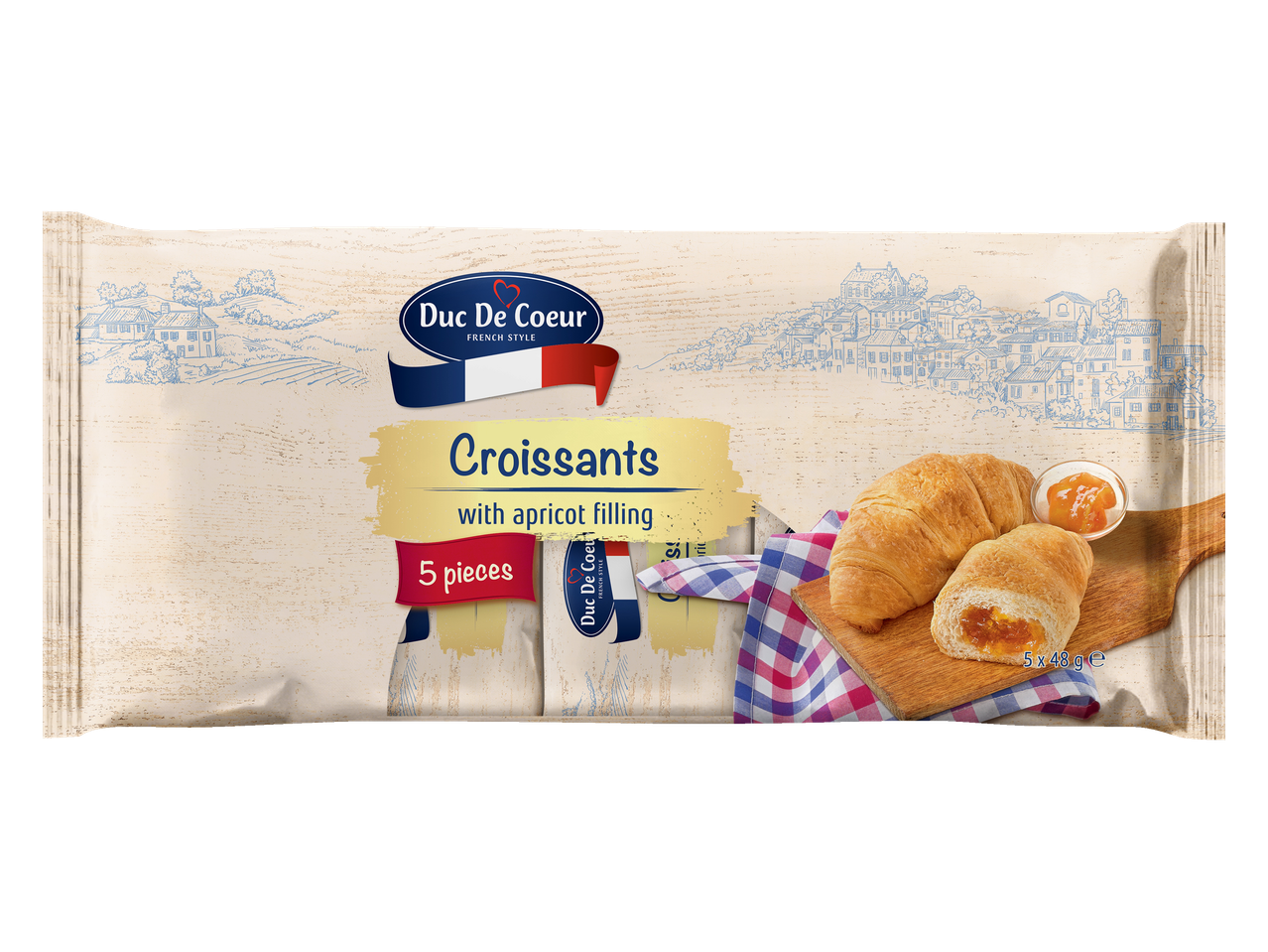 Duc De Coeur croissants met abrikozenvulling (5 stuks)