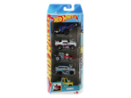 Hot Wheels 'Tooned' 5 žaislinių automobilių rinkinys pakuotėje.