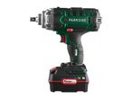 A Parkside cordless impact wrench with battery.