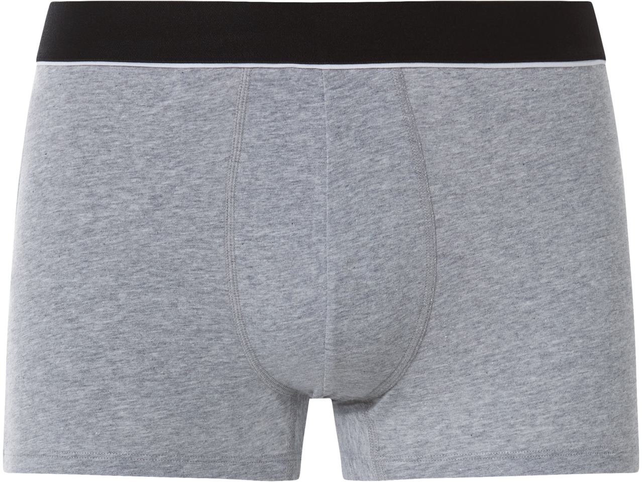 Esmara men's grey boxer shorts with a black waistband and white stripe.