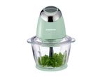 SilverCrest food chopper with parsley in a glass bowl