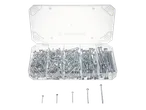 PARKSIDE® DIY Assortment: Clear box with various sizes of nails, five nails displayed below.