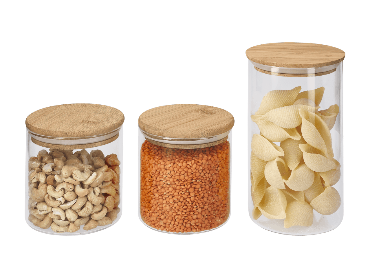 Lasinen säilytyspurkkisetti