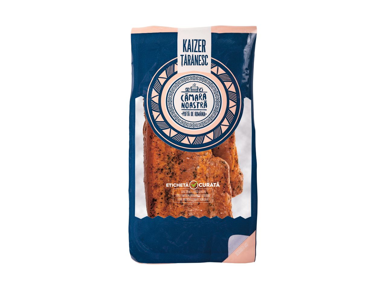 Pachet Kaiser Tărănesc de la Camăra Noastră cu carne prăjită.