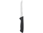 Livarno Home stainless steel cheese knife with a black handle.