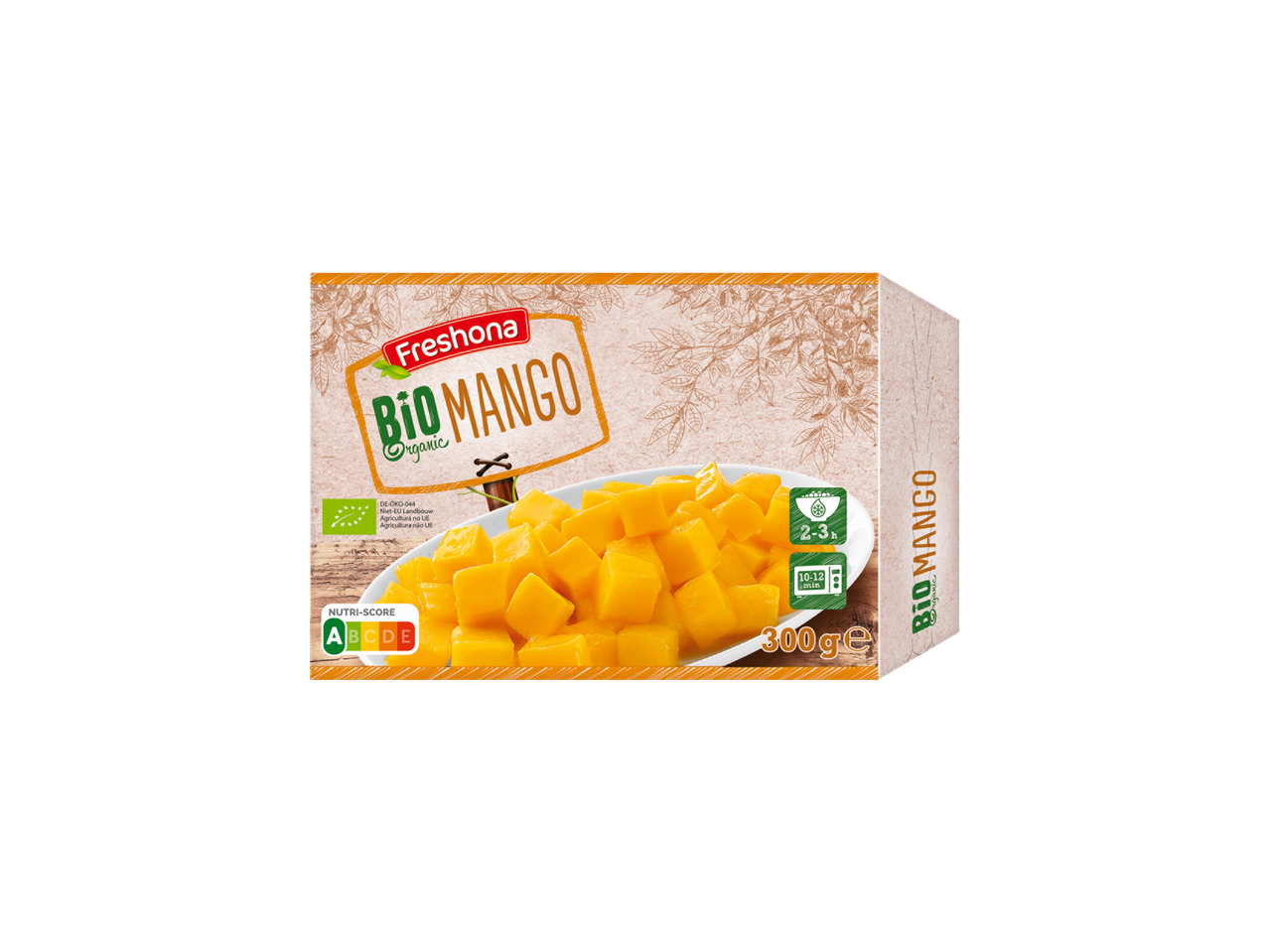 Freshoma Bio Mango, in blokjes, 300g.