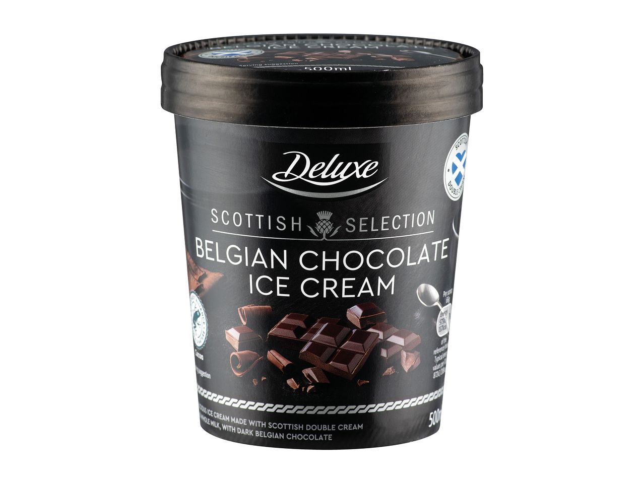 Deluxe Belgian Chocolate ice cream, Scottish Selection.