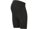 Fekete színű, magas derekú, rövidnadrág fazonú kismama leggings oldalnézetből