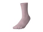 Single light pink sock on a white background