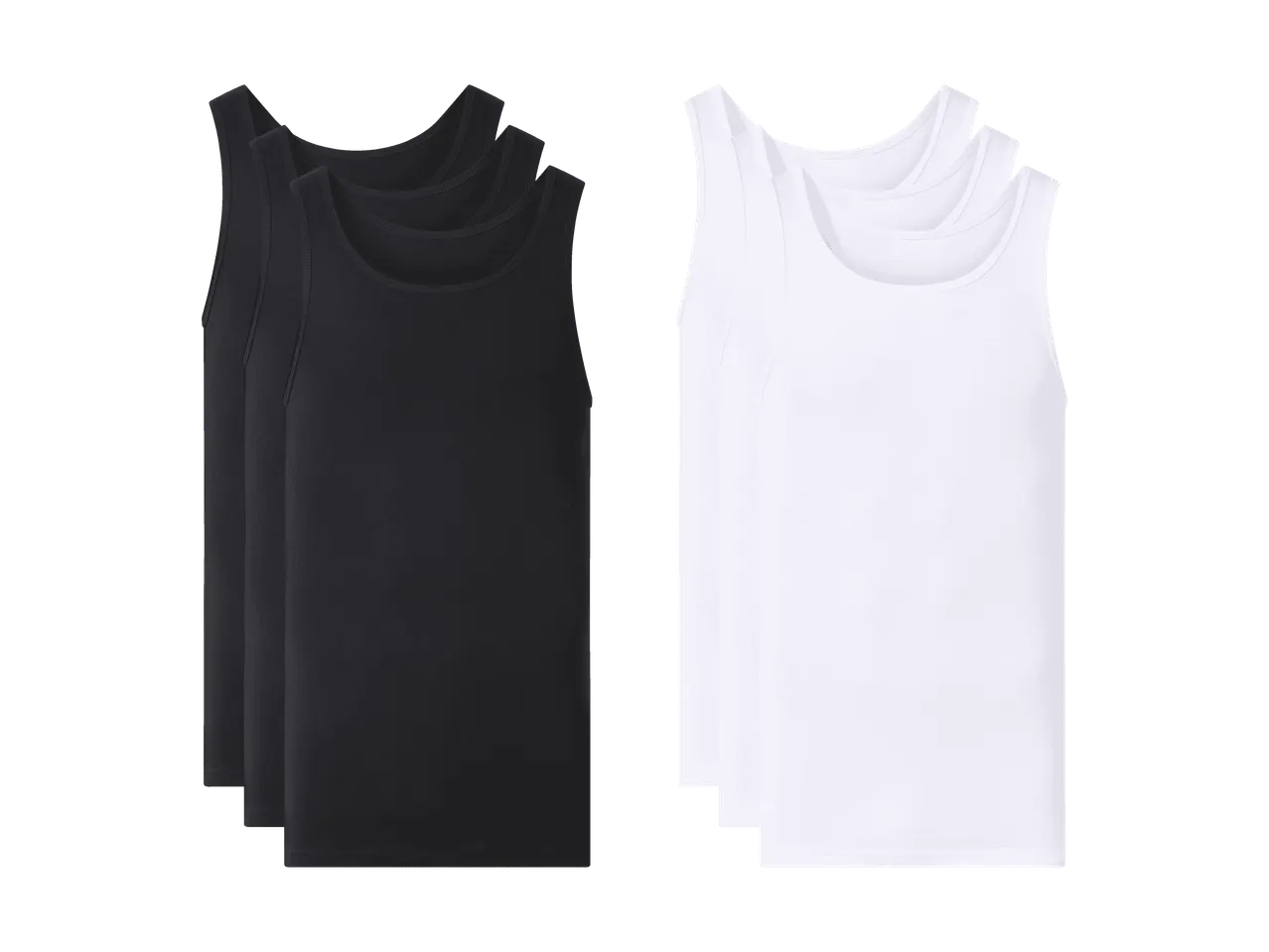 Lot de débardeurs noirs et blancs pour hommes