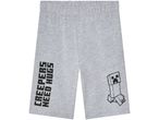Pantaloni corti grigi Minecraft con stampa Creeper.