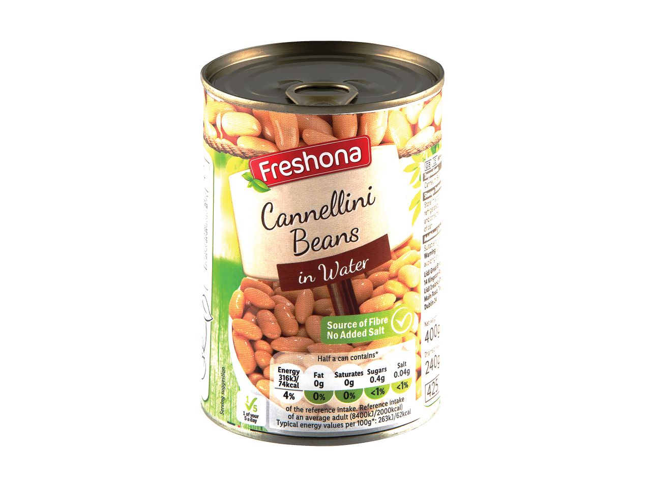 Freshlona Cannellini Beans in water.
