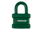 Cadeado verde Parkside com manilha em U e logótipo branco
